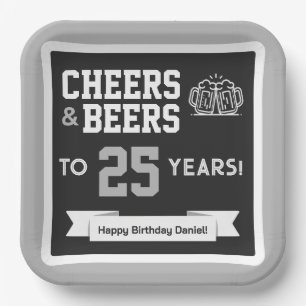 Cheers and Beers Adult Football Birthday Party Paper Plates