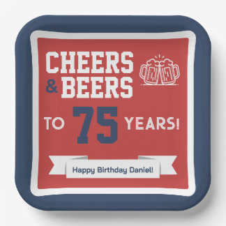 Cheers and Beers Adult Football Birthday Party Paper Plates