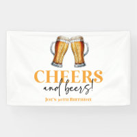 Cheers and Beers Beer Glass Birthday Party