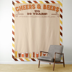 Cheers and Beers Birthday Backdrop Photo Booth