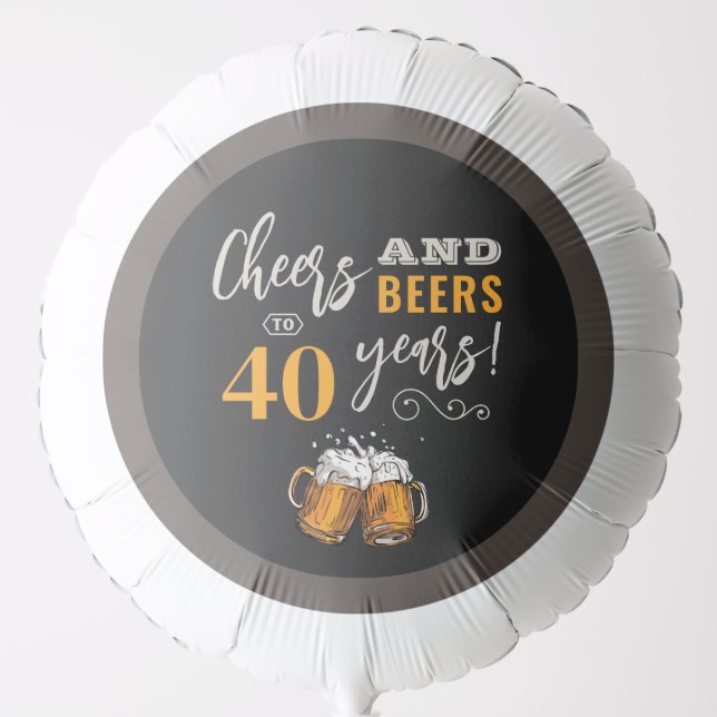 Cheers and Beers Birthday Balloon (Front)
