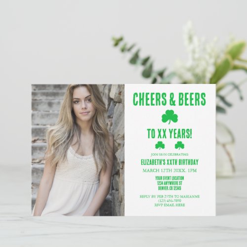 Cheers and Beers Birthday Invitation
