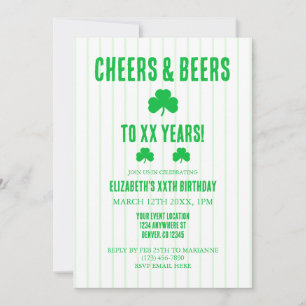 Cheers and Beers Birthday Invitation
