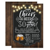 Cheers and Beers Birthday Invitation