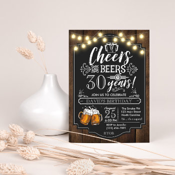 Cheers And Beers Birthday Invitation by YourMainEvent at Zazzle