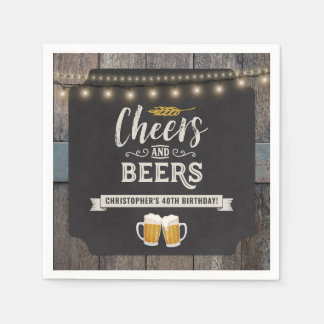 Cheers and Beers Birthday Napkins