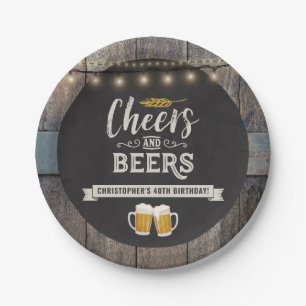Cheers and Beers Birthday Paper Plates