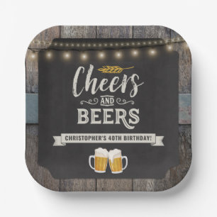 Cheers and Beers Birthday Paper Plates