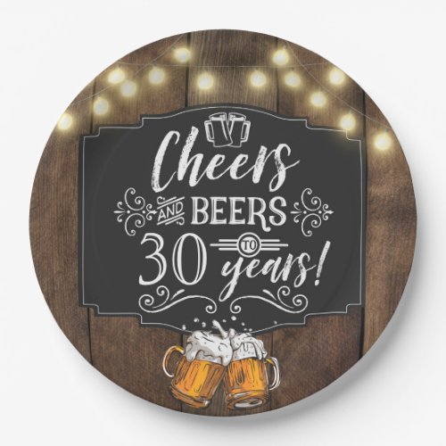 Cheers and Beers Birthday Party Paper Plates