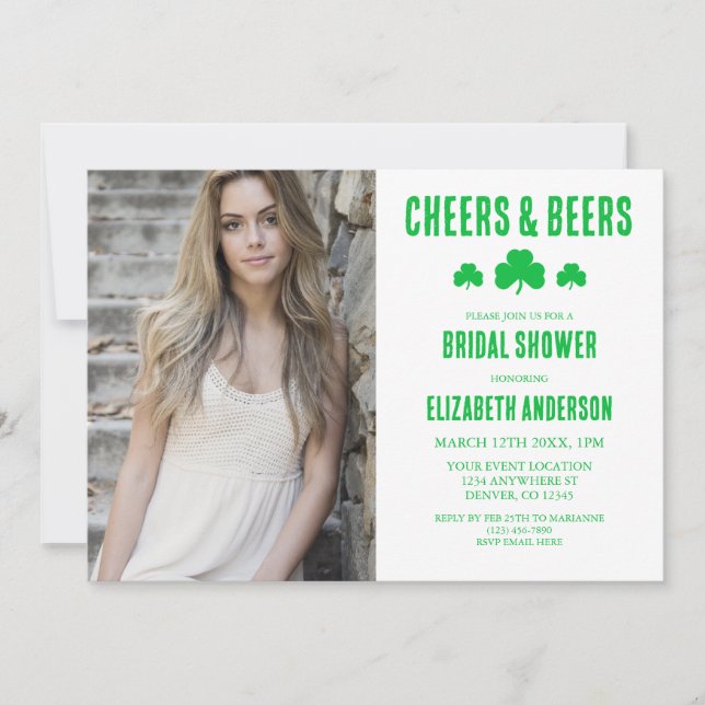 Cheers and Beers Bridal Shower Invitation (Front)
