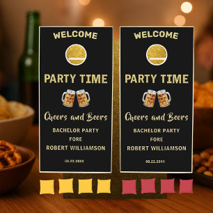 Cheers and Beers Custom Bachelor Party Cornhole Set