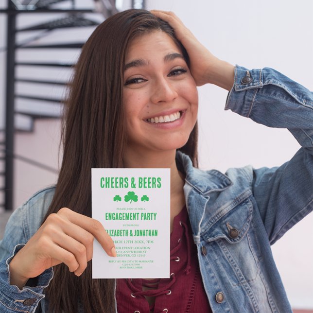Cheers and Beers Engagement Party Invitation (Creator Uploaded)