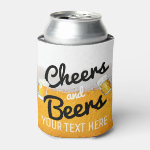 Cheers and Beers Foamy Icy Cold Beer Can Cooler