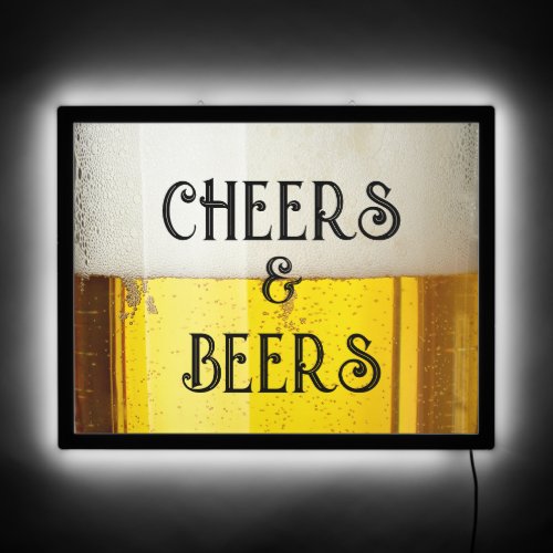 CHEERS and BEERS  Funny Bar  LED Sign
