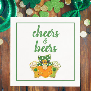 Cheers and Beers Leprechaun St Patrick's Day Party Napkins