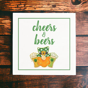 Cheers and Beers Leprechaun St Patrick's Day Party Napkins