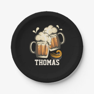 Cheers and Beers Paper Plates, 7" - Men's Birthday Plates