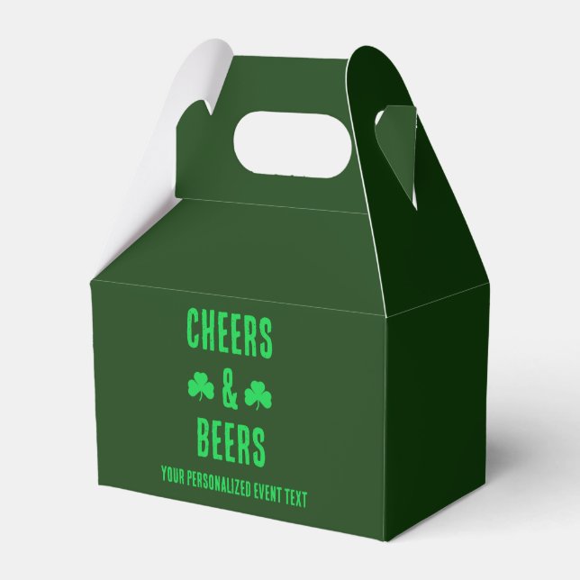 Cheers and Beers Party Event Favor Boxes (Front Side)