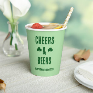 Cheers and Beers Party Event Paper Cups