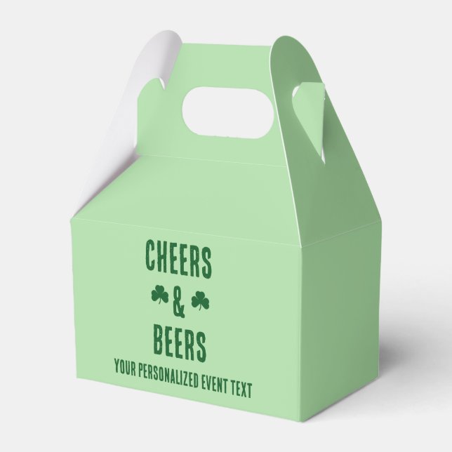 Cheers and Beers Party Favor Boxes (Front Side)