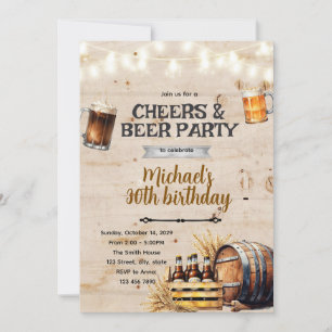 Cheers And Beers party Invitation