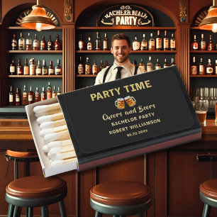 Cheers and Beers Personalized Bachelor Party Matchboxes