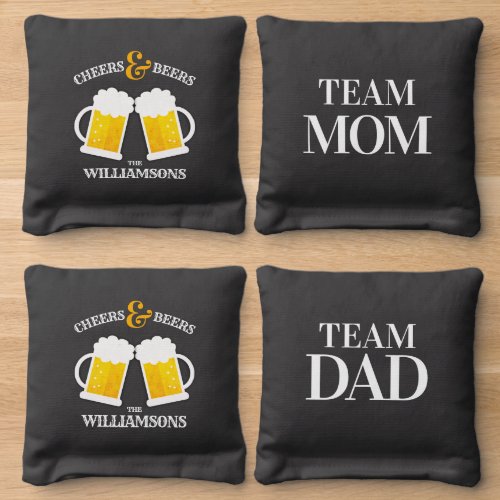 Cheers and Beers Personalized Custom Cornhole Bags