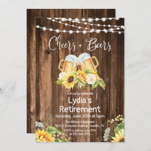 Cheers and Beers Retirement Invitation