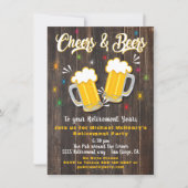 Cheers and Beers Retirement Party Invitation (Front)