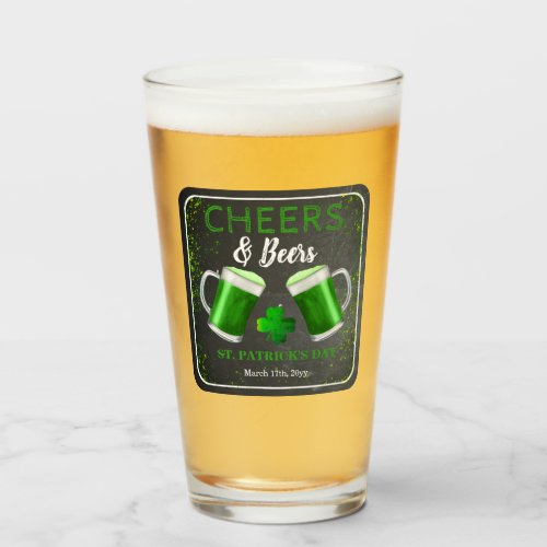 Cheers and Beers St Patricks Day Party  Glass