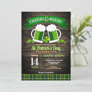 Cheers and Beers St. Patrick's Day Party Invitation