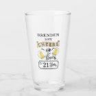 Cheers and Beers to 21 Years Birthday  Glass