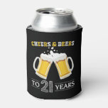 Cheers And Beers To 21 Years Can Cooler at Zazzle