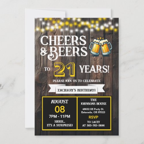Cheers and Beers to 21 Years Surprise Backyard