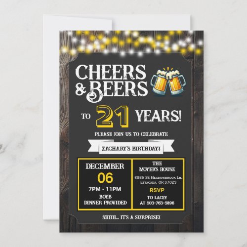 Cheers and Beers to 21 Years Surprise Backyard