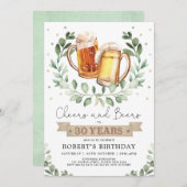 Cheers and Beers to 30 Years Adult Men Birthday Invitation (Front/Back)