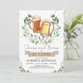 Cheers and Beers to 30 Years Adult Men Birthday Invitation (Standing Front)
