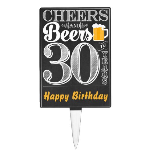 Cheers and Beers to 30 Years Cakepick