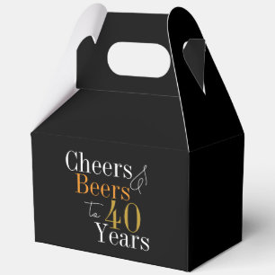 Cheers and beers to 40 years 40th Birthday Party Favor Boxes