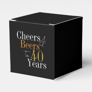 Cheers and beers to 40 years 40th Birthday Party Favor Boxes