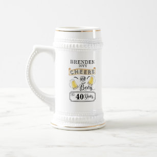 Cheers to 40 Years Coffee Cup Drink Sleeves for 40th Anniversary or Bi –  Sparkle and Bash