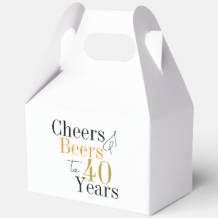 Cheers and beers to 40 years Birthday Party Favor Boxes