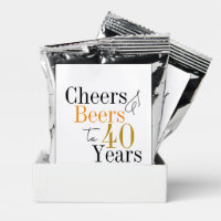 Cheers and beers to 40 years birthday party favor