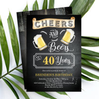 Cheers and Beers to 40 Years Birthday Party