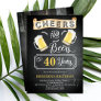 Cheers and Beers to 40 Years Birthday Party Invitation