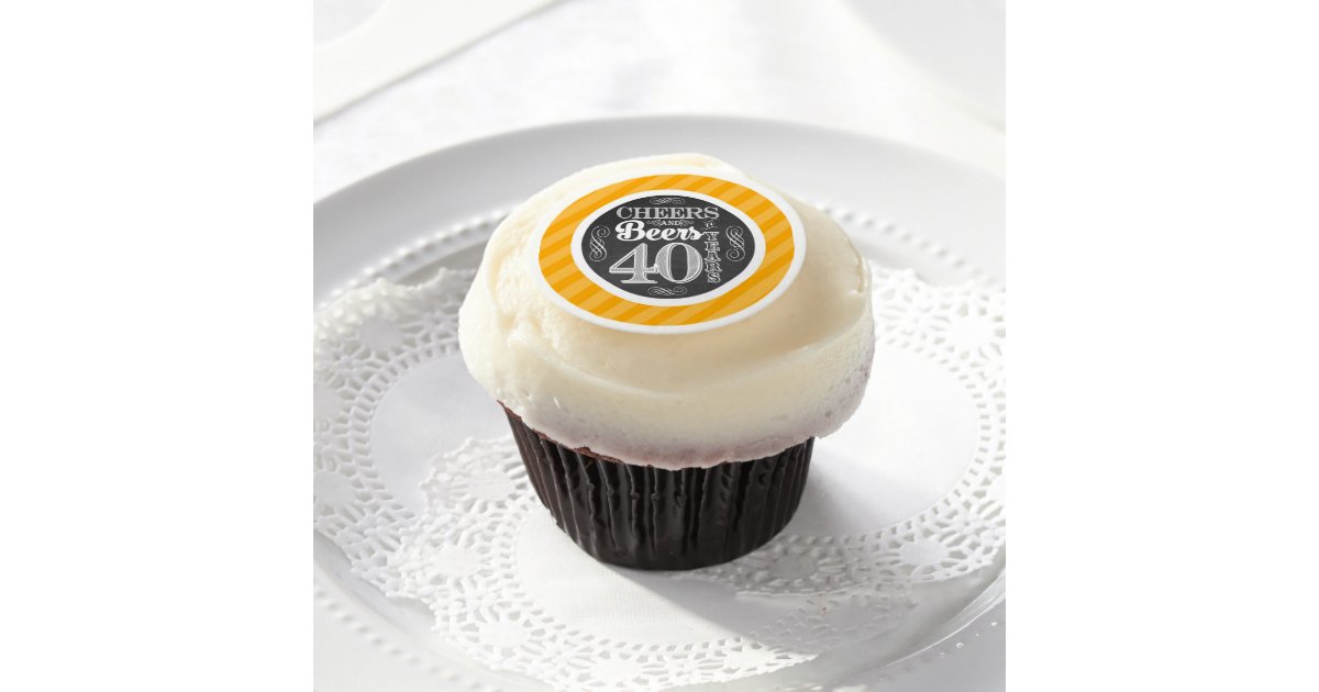 40th birthday cupcake toppers