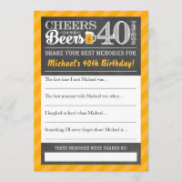 Cheers and Beers to 40 Years • Share a Memory Card