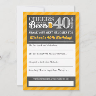 Cheers and Beers to 40 Years • Share a Memory Card
