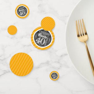 Cheers and Beers to 40 Years Table Confetti