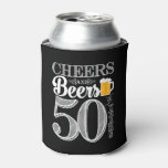 Cheers And Beers To 50 Years Can Cooler at Zazzle